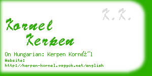 kornel kerpen business card